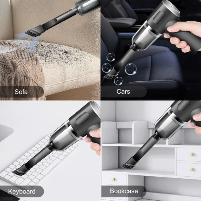 مكنسة السيارة 3 في 1 محمولة | شفط قوي 120 واط | تنظيف سيارات ومنازل وحواسيب. 3 in 1 car vacuum cleaner